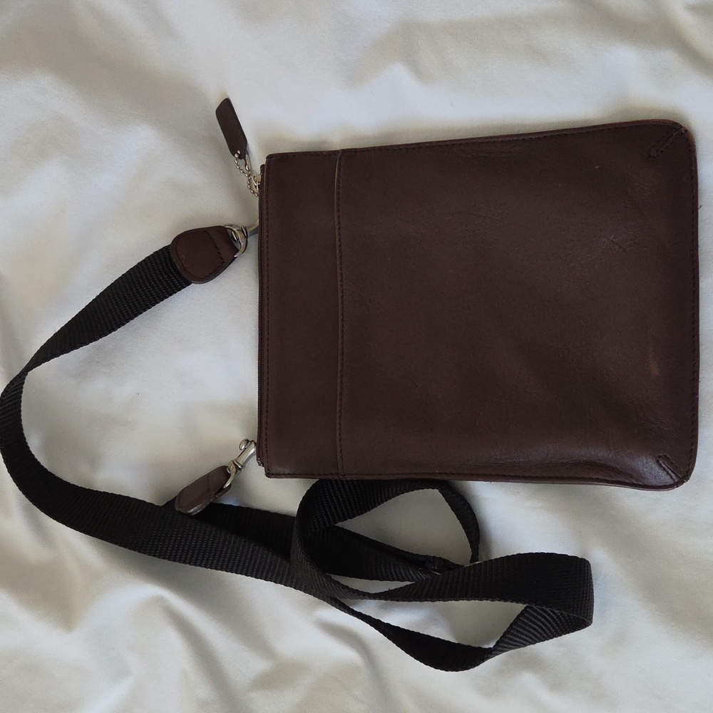 VINTAGE COACH LEATHER SWING PACK CROSSBODY BAG MAHOGANY